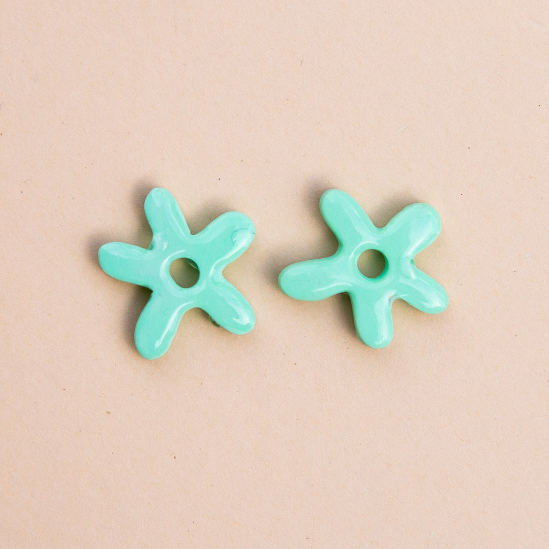 Flower Hoop Charms - Solid Colours