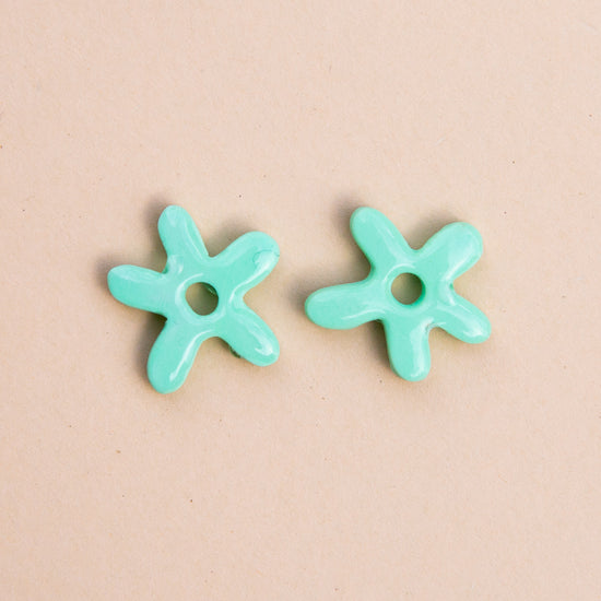 Flower Hoop Charms - Solid Colours